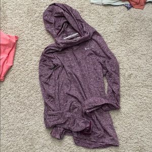 Nike Running drifit top with hood